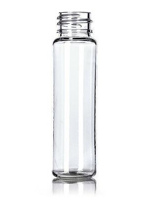 1 Oz (30 Ml) Clear Plastic Cylinder Round (slim) Bottles W/caps (lot Of 100)