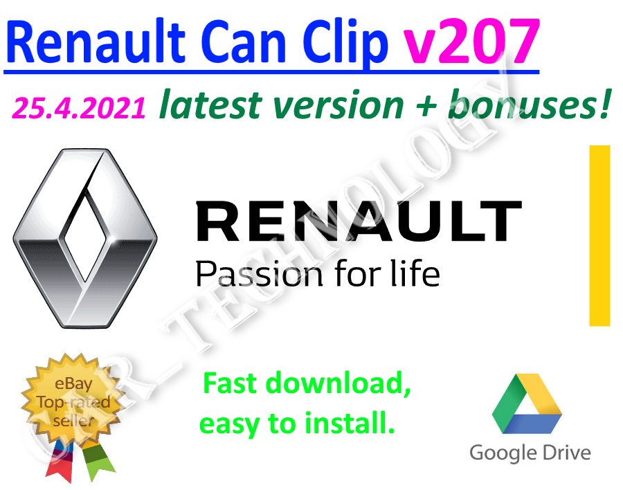 Renault Can Clip V207 Latest Version Of 25 April 2021 + Bonuses!
