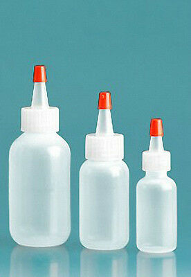 1/2 Oz (15 Ml) Ldpe Plastic Bottles W/yorker Dispensing Caps (lot Of 100)