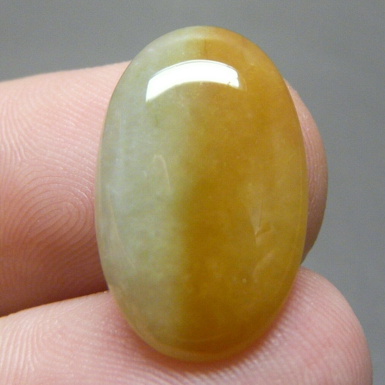 9.4 Ct Genuine Jadeite Jade (natural-type A) Brown-white Cabochon