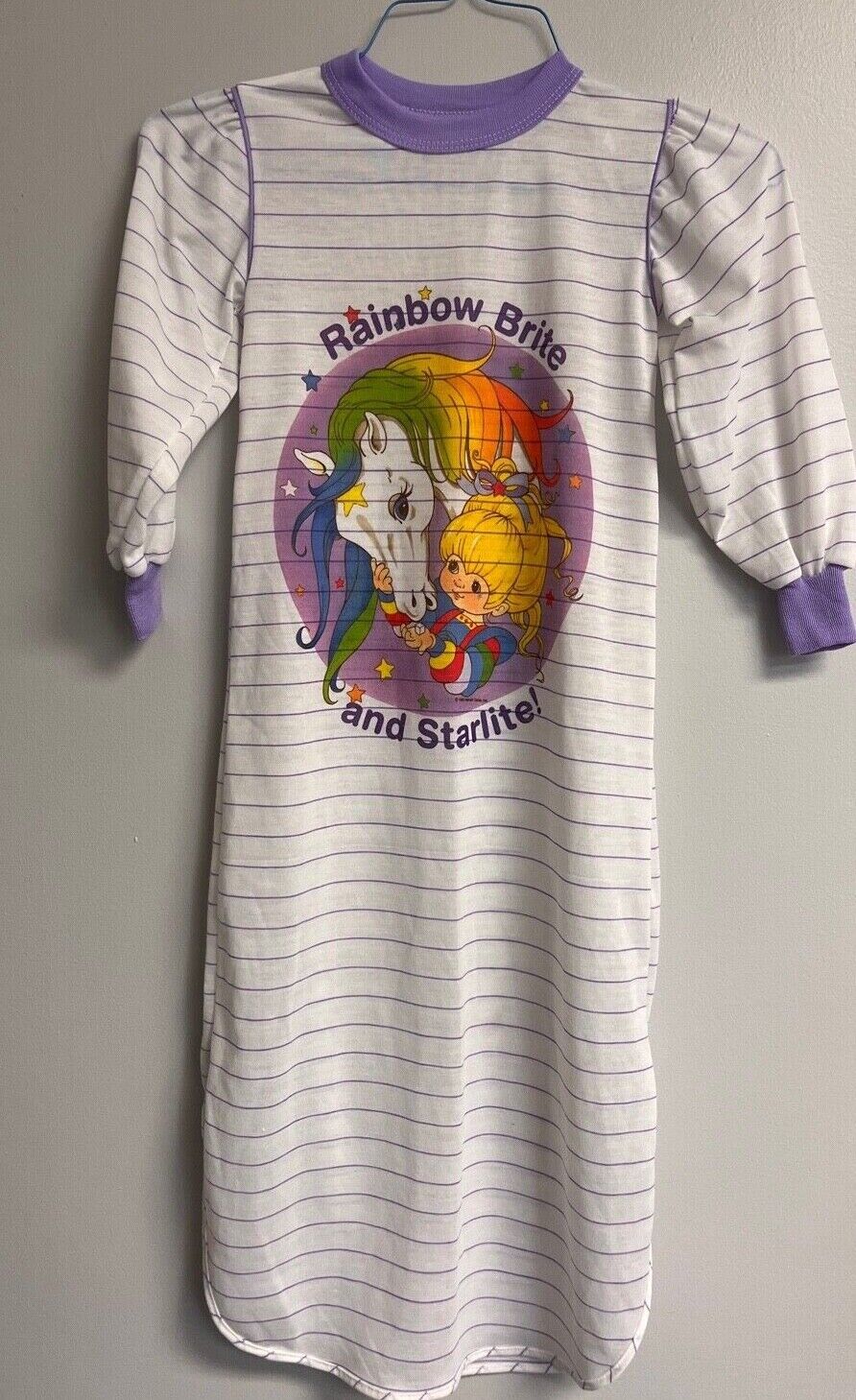 1983 Vintage Rainbowbrite Girl's Night Gown Size 6t