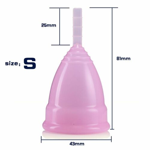 Silicone Medical Cups Soft Menstrual Cup Reusable Ladies Women Period Size S L