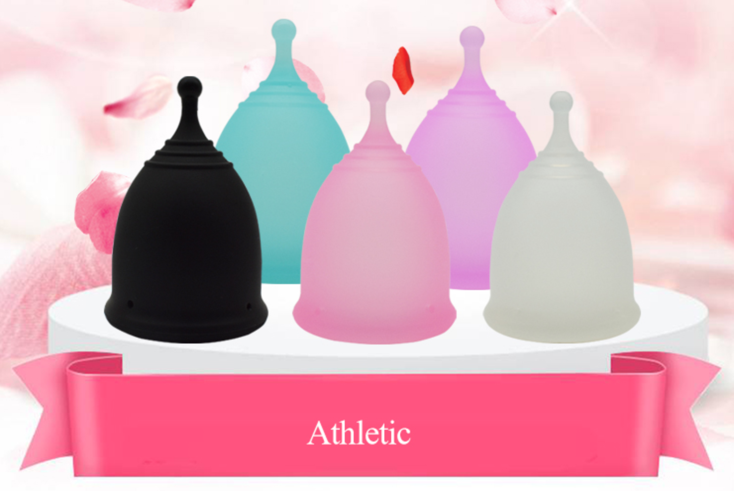 New Style Sport Menstrual Cup 100% Medical Grade Silicone Feminine Hygiene Copa