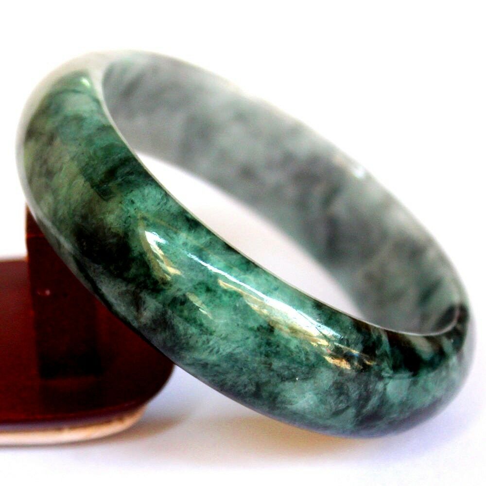 Natural Jadeite ( A Jade ) Bangle ( Untreated ) Wrist Size 59.8 Mm / P2420