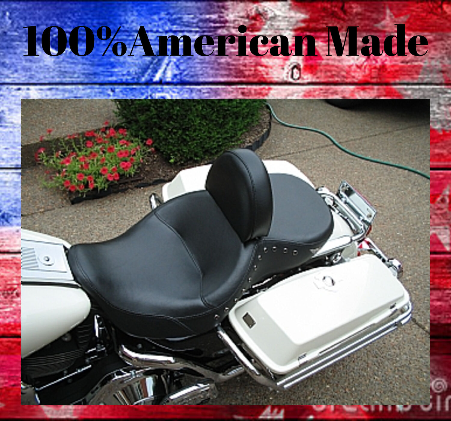 100% American Made Harley Davidson Drivers Backrest Road King Adjustable F/b