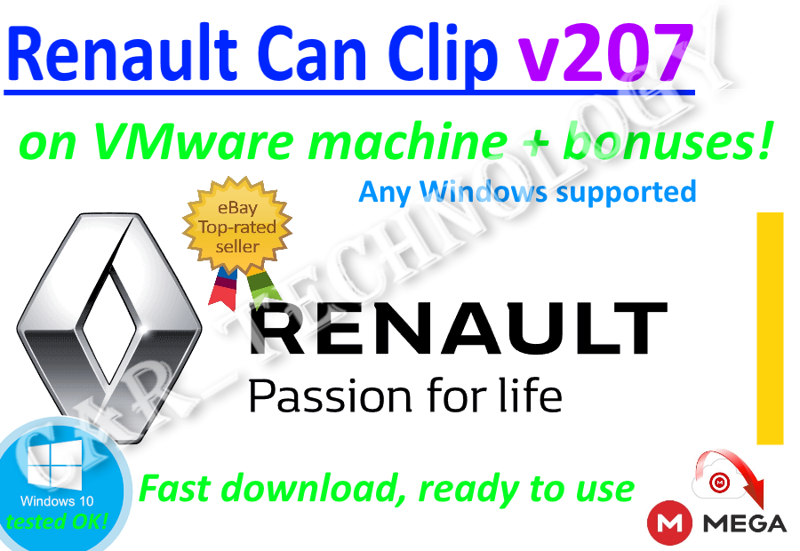 Renault Can Clip V207 Latest Version Of 25 April 2021 On Vmware Machine + Bonus!