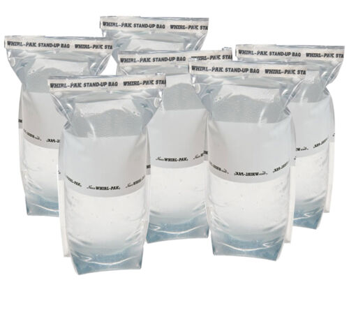 Whirl Pak 1 Liter Water Storage Bag 6-pack For Emergency Survival Kit