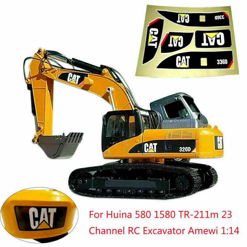 Sticker Decal For 1/14 Huina 580 1580 Tr-211m 23 Channel Rc Metal Excavator New