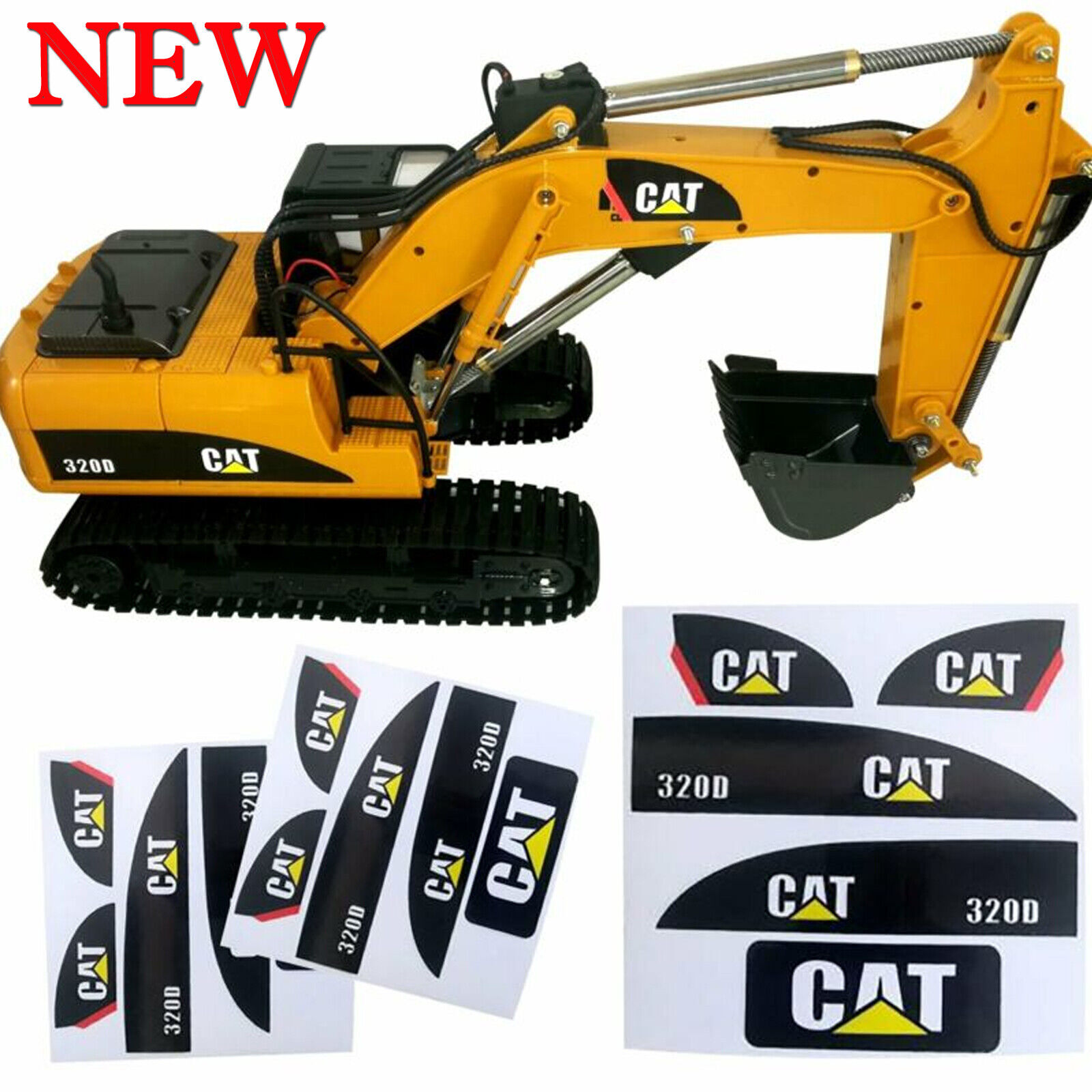 1/14 Cat 320d Sticker Set For Huina 550 15 Channel Rc Excavator Amewi Decal