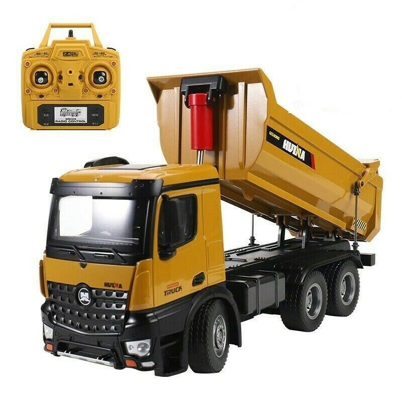 Usa Stock 1/14 Scale Huina 1582 Rc Full Metal Dump Truck Rc Vehicle Rc Toy Gift