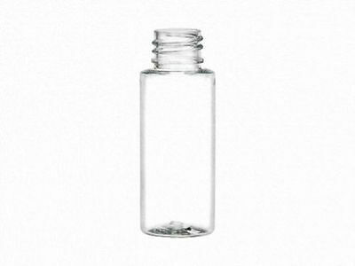 1 Oz (30 Ml) Clear Plastic Cylinder Round  Bottles W/caps (lot Of 100)