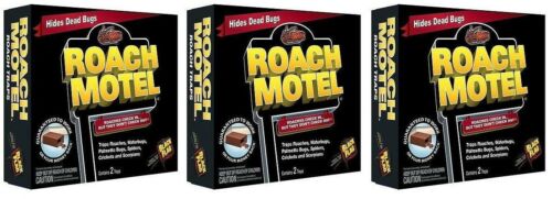 3 Pack Black Flag Roach Motel Traps Household Pests 2 Traps Each