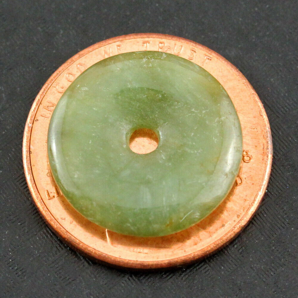 5.85 Ct Natural Jadeite ( A Jade ) Lucky Pendant / Untreated V0730