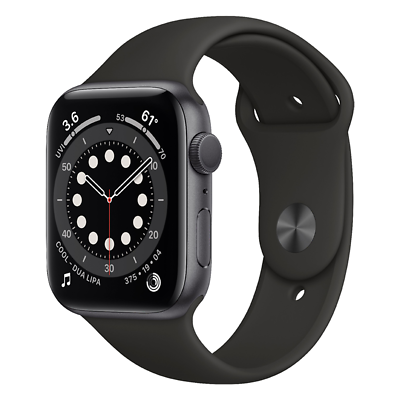 Apple Watch Series 6 (gps) 44mm With Black Sport Band - Space Gray M00h3ll/a