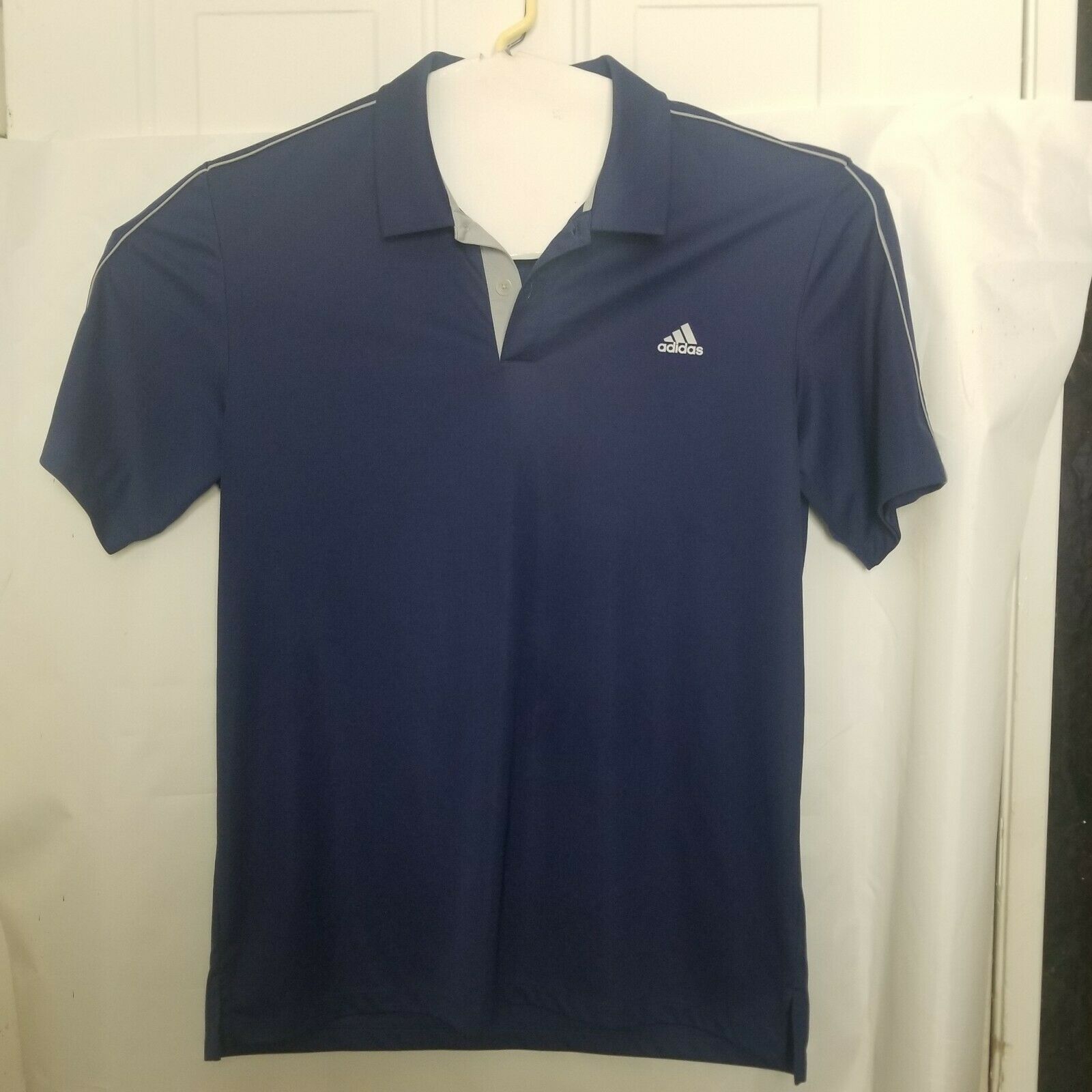 Adidas Golf Men's Shirt Short Sleeve Blue Size M. (a10)