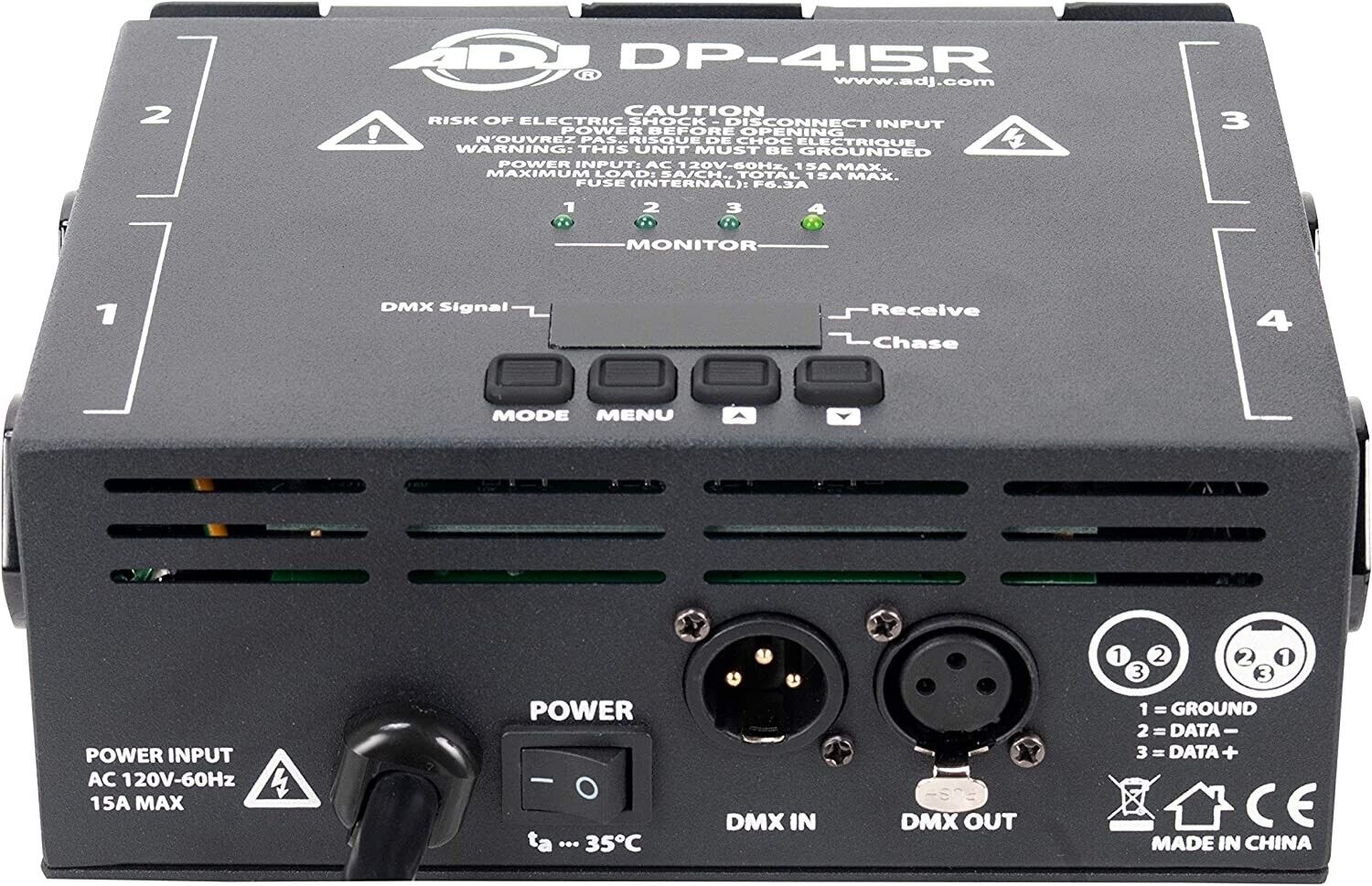 Adj Products Dp-415r 4 Channel Dmx512 Dimmer Pack New, Open Box
