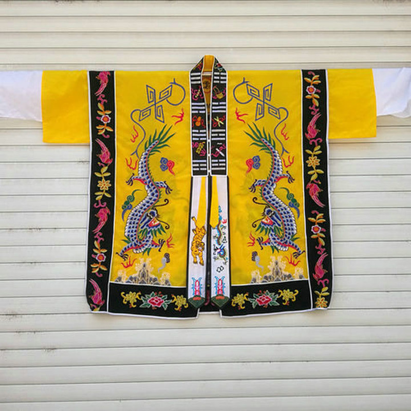 Taoist Robe Taoist Vestments Gold Silk Vestments Shuang Long High Quality