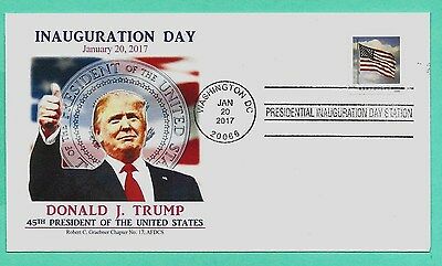 Donald Trump 2017 Inauguration Cover , Full Color , Graebner Cachet-flag Stamp